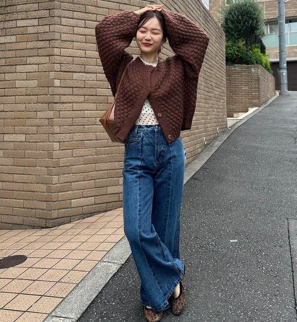  「ポコポコニットカーディガン」|カーディガン|