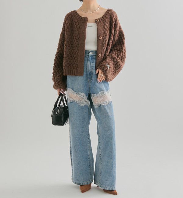  「ポコポコニットカーディガン」|カーディガン|