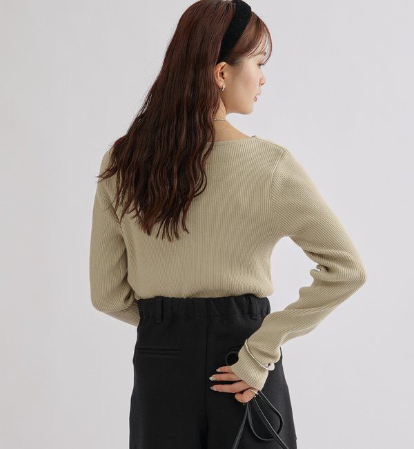  「オフショルリブニット」|ニット・セーター|