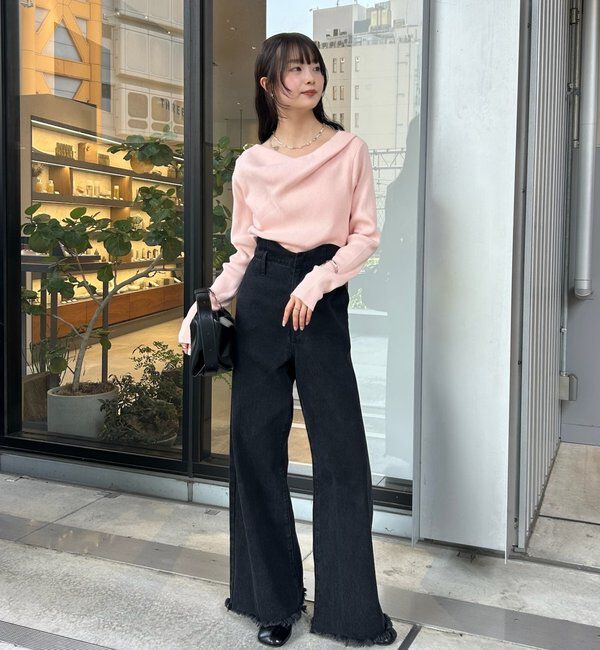  「オフショルリブニット」|ニット・セーター|