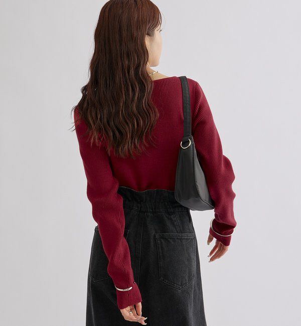  「オフショルリブニット」|ニット・セーター|