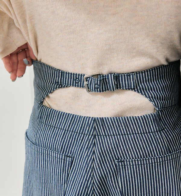  「【バックスタイルがポイント！新色ネイビー】バックシャンカーブデニム」|デニム|