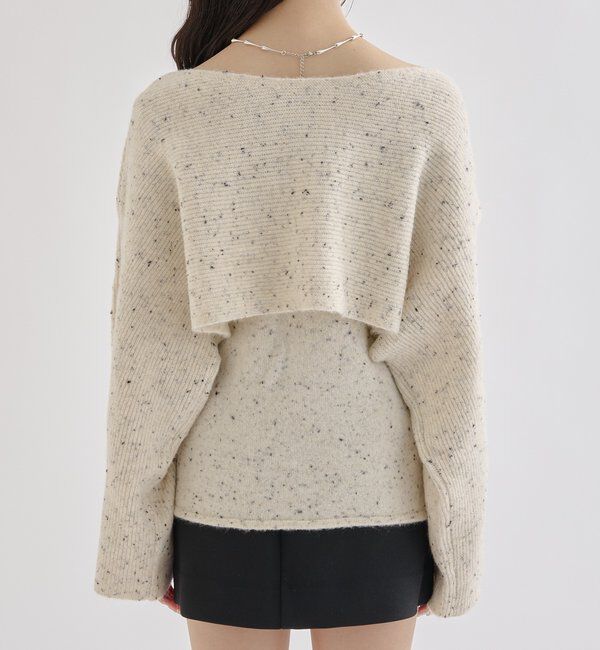  「クロスニットスリットキャミSET」|ニット・セーター|