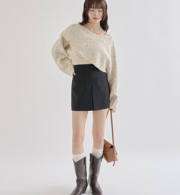  「クロスニットスリットキャミSET」|ニット・セーター|