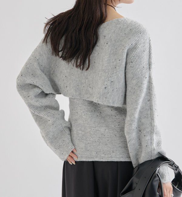  「クロスニットスリットキャミSET」|ニット・セーター|