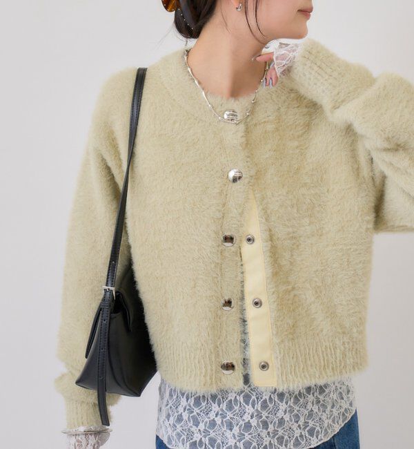  「ミンクライクジャケットカーディガン」|カーディガン|
