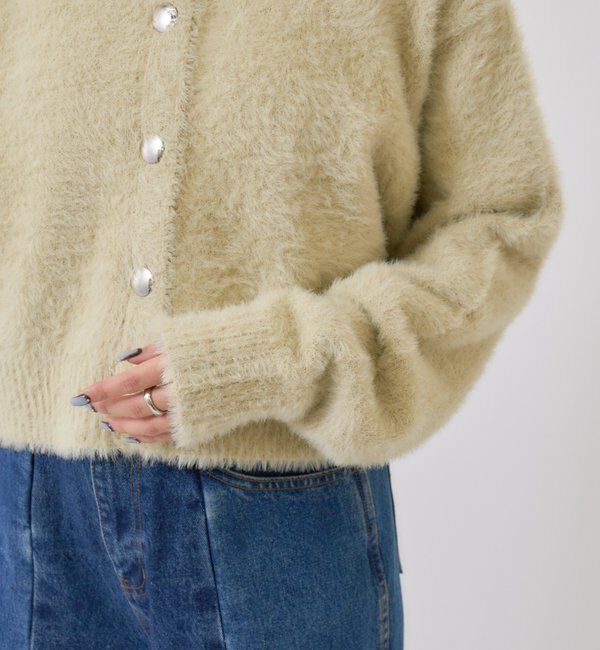  「ミンクライクジャケットカーディガン」|カーディガン|