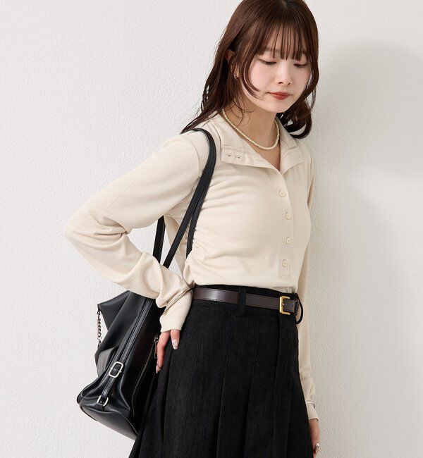  「リブヘンリーネックプルオーバー」|Tシャツ・カットソー|