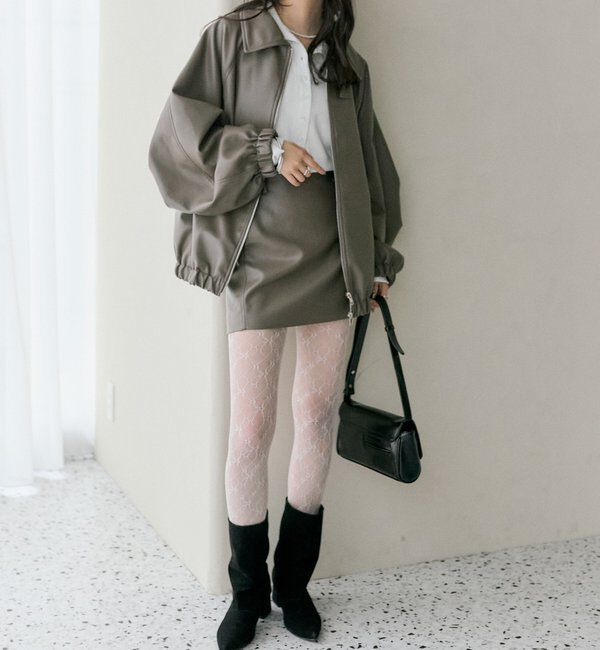  「フェイクレザーミニスカート」|スカート|