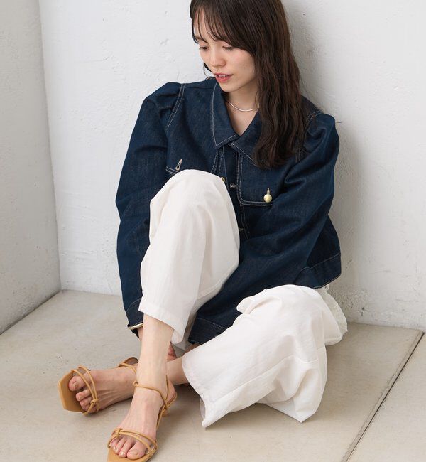  「クロスストラップヒールサンダル」|サンダル|