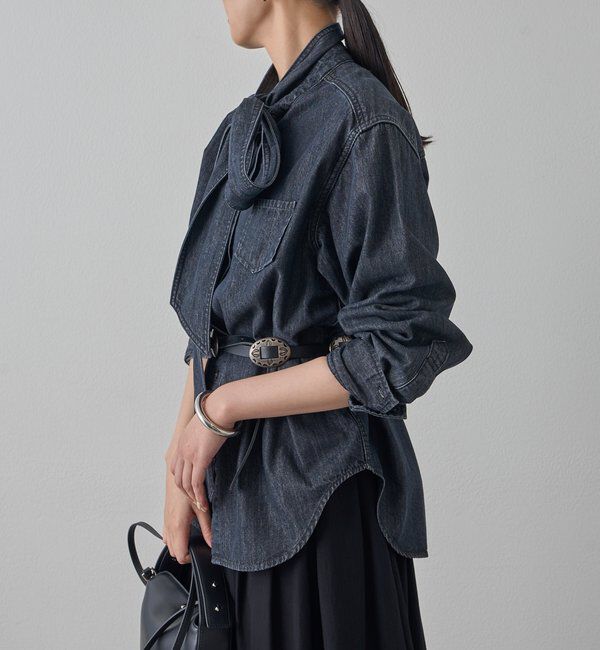  「デニムボウタイブラウス」|シャツ・ブラウス|