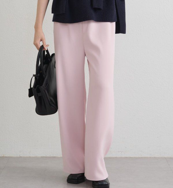  「イージーワイドパンツ」|チノ|ピンク
