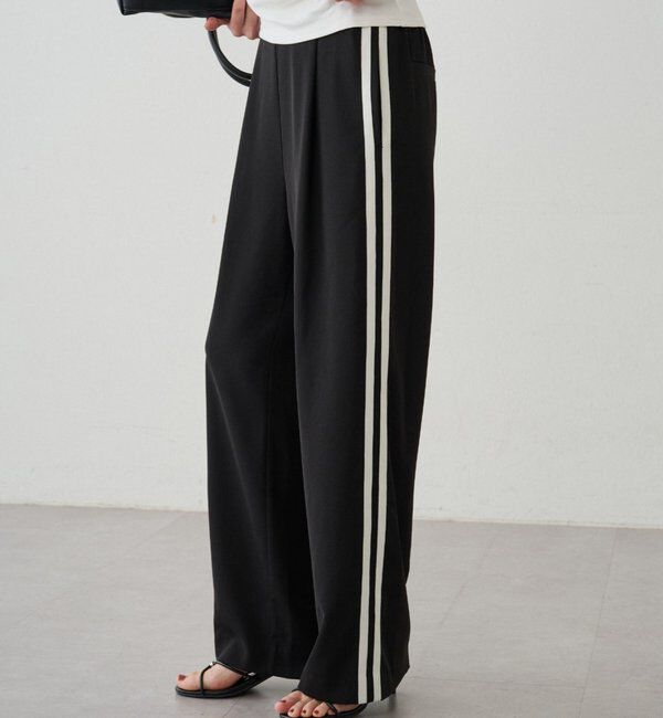  「ラインパンツ」|チノ|ブラック