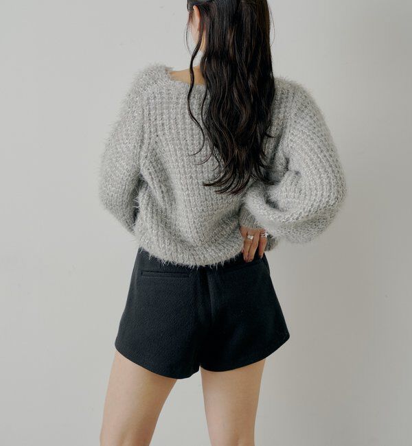  「【2サイズ展開あり】ブローチ付きコンパクトショートパンツ」|チノ|