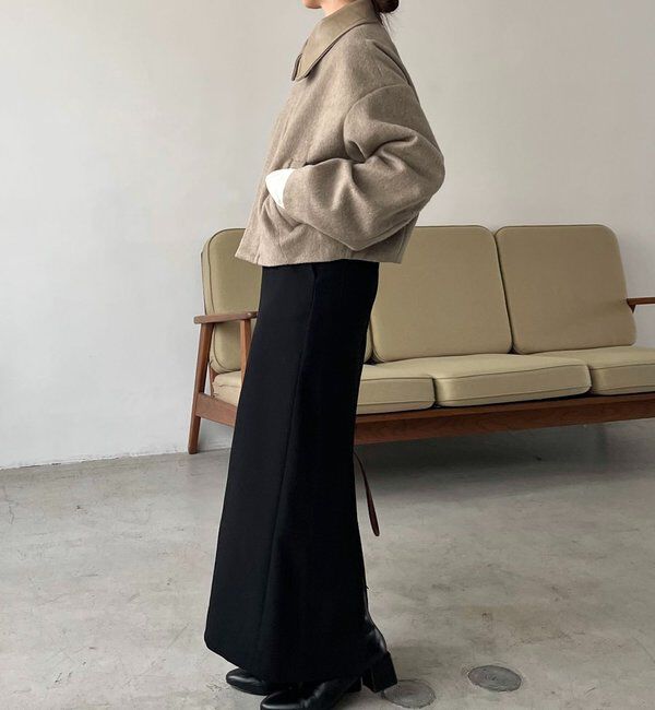  「【2WAYで着用可能】スタンドウールショートコート」|その他|