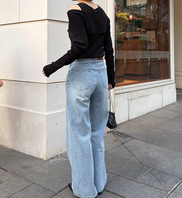  「オフショルクロスレイヤードニット」|ニット・セーター|