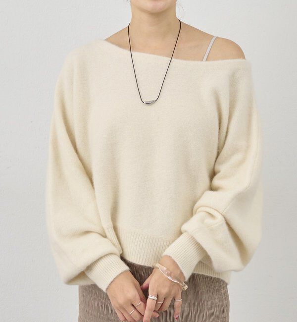  「ファーウールオフショルニット」|ニット・セーター|