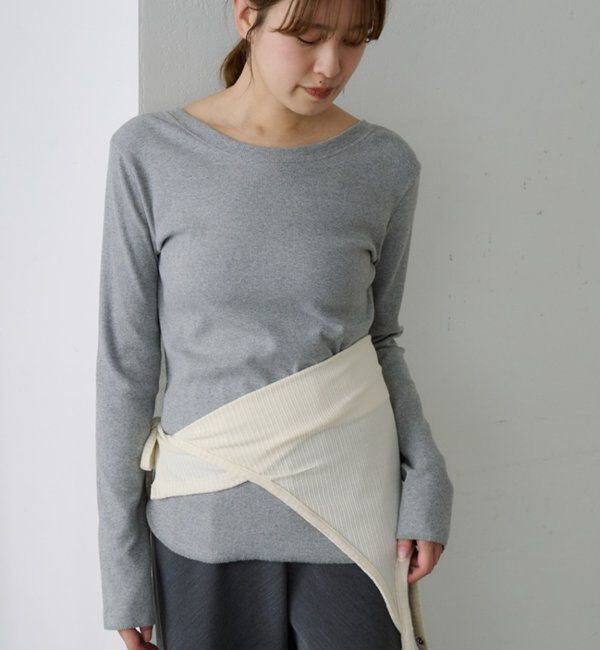 「ベアテレコロングスリーブカットソー」|Tシャツ・カットソー|グレー