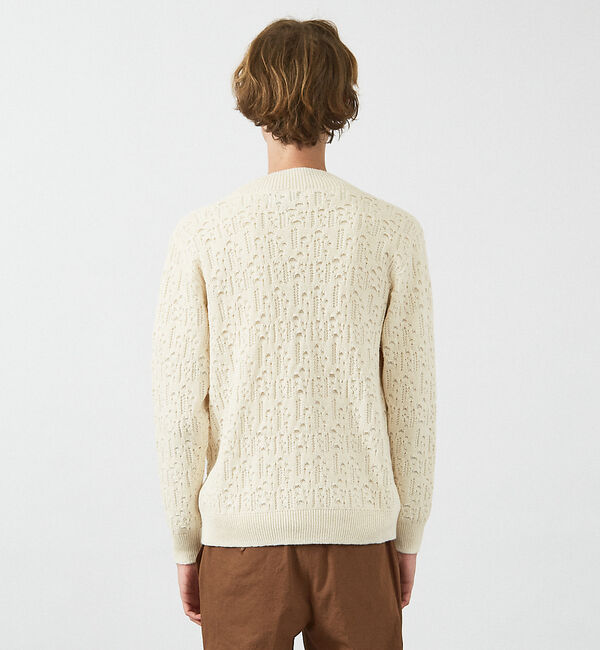 ABAHOUSE「【スカシ柄】インディゴヤーン接結カーディガン」|カーディガン|