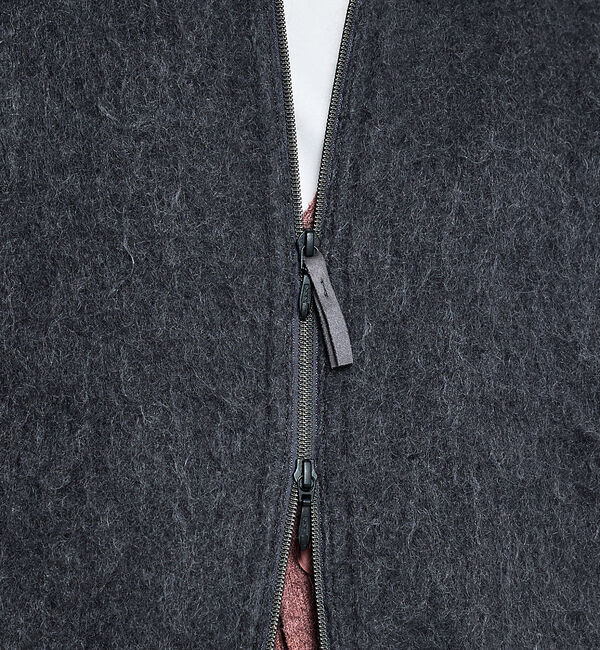 ABAHOUSE「ウール&times;モヘア シャギー スタンドカラーブルゾン」|ブルゾン・スタジャン|