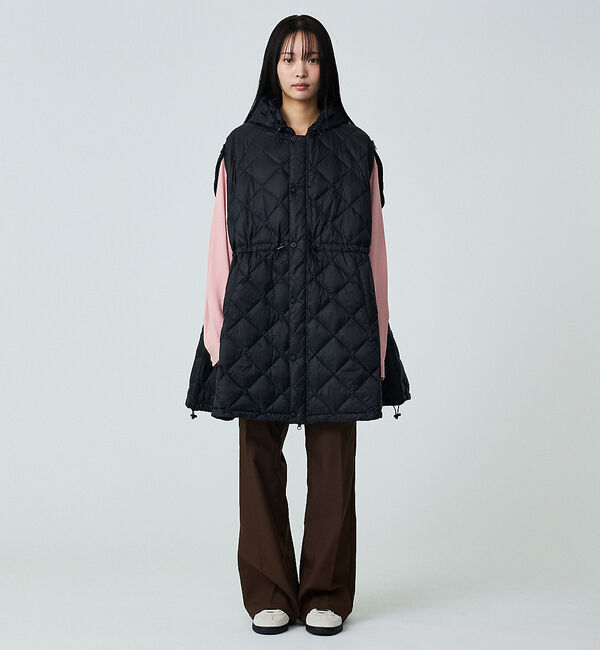 ABAHOUSE「【TAION / タイオン】ポンチョ型ダウン/ケープ/ダウン/フード付き/収納ポ」|ダウン|