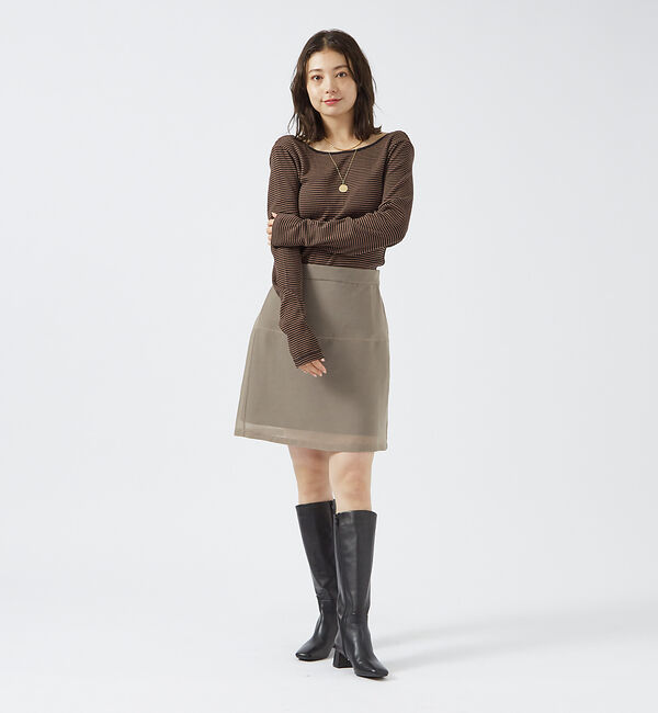 Rouge vif「【Robert P. Miller】パネルリブ バックオープンロンT / 背あき」|Tシャツ・カットソー|