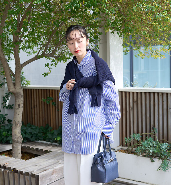 Rouge vif「ストライプタックフォルムシャツ」|シャツ・ブラウス|