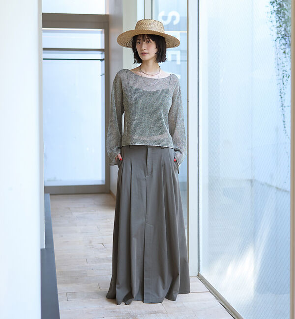 Rouge vif「シアーメッシュペーパーニットプルオーバー」|ニット・セーター|