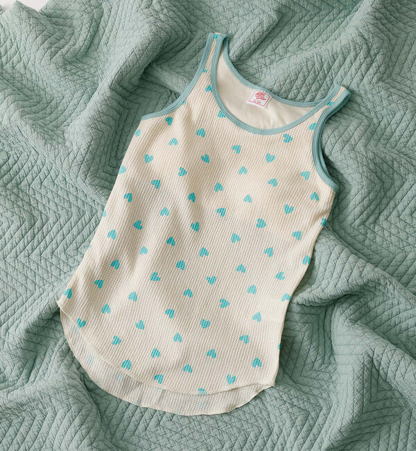 Rouge vif「【JEMORGAN/ジェーイーモーガン】カップ付クレリックタンクハート柄/カップ」|キャミソール|ブルー