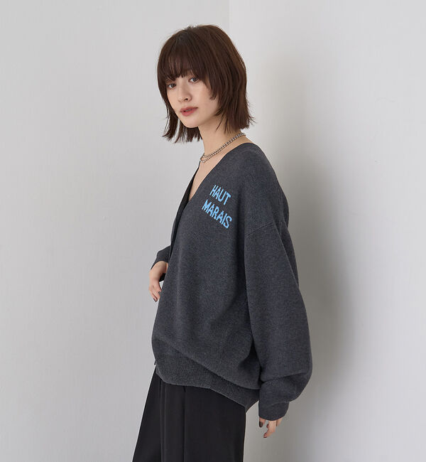 Rouge vif「ロゴニットカーディガン」|カーディガン|