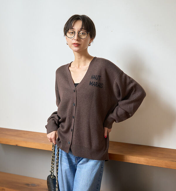 Rouge vif「ロゴニットカーディガン」|カーディガン|