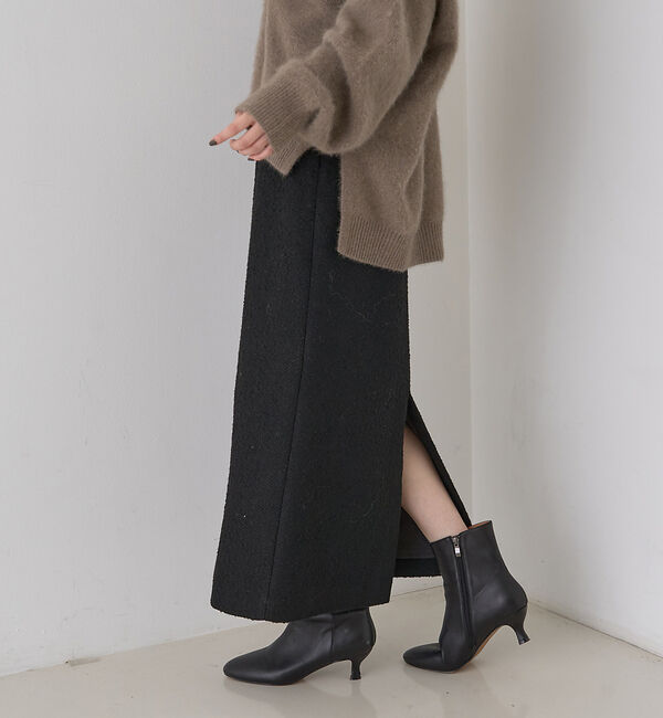 Rouge vif「【REMME／レメ】サイドジップレザーショートブーツ」|ショートブーツ|