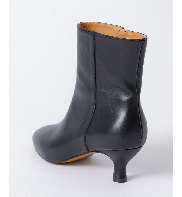 Rouge vif「【REMME／レメ】サイドジップレザーショートブーツ」|ショートブーツ|