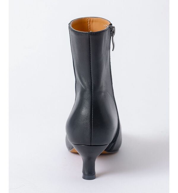 Rouge vif「【REMME／レメ】サイドジップレザーショートブーツ」|ショートブーツ|