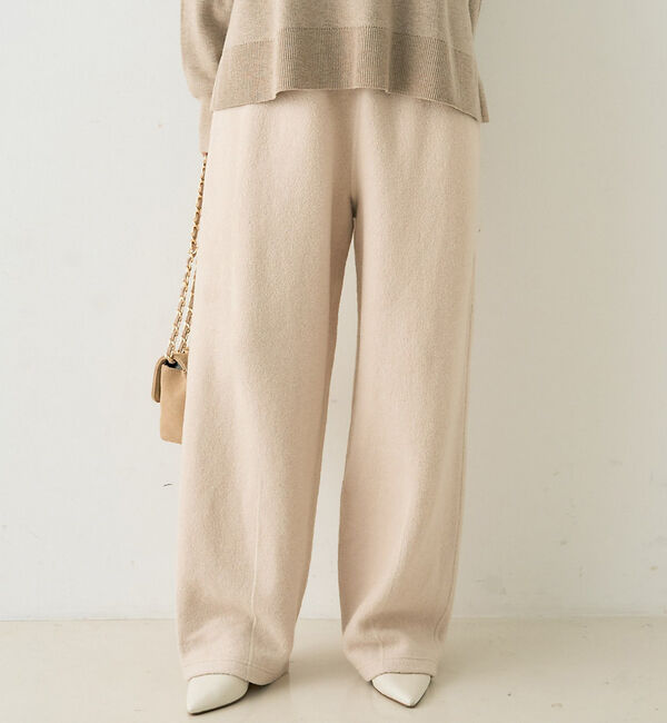 Rouge vif「ウール起毛ジャージーカーブパンツ」|その他|アイボリー