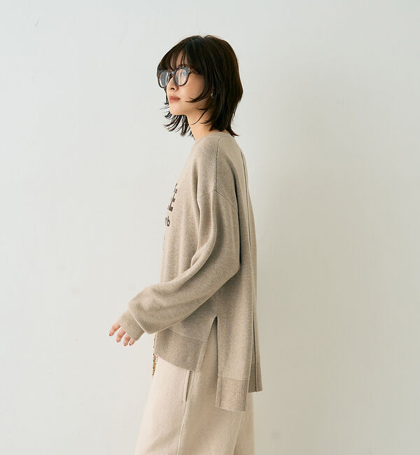 Rouge vif「ウール混ジャガードロゴニットプルオーバー」|ニット・セーター|