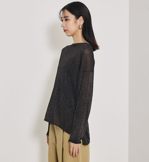 qualite「【大人気ラメシリーズ】ラメシアーボックスニット」|Tシャツ・カットソー|