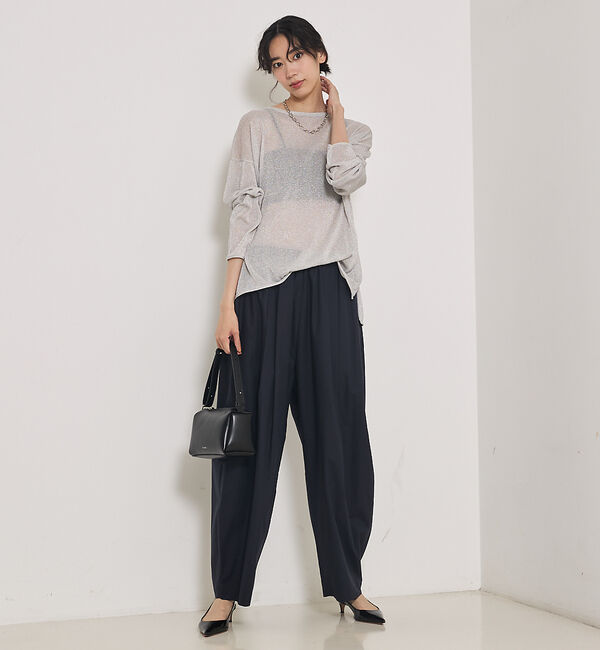 qualite「【大人気ラメシリーズ】ラメシアーボックスニット」|Tシャツ・カットソー|