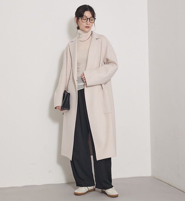 qualite「【気品あるツヤ感】ジョーゼットサテンワイドパンツ」|その他|