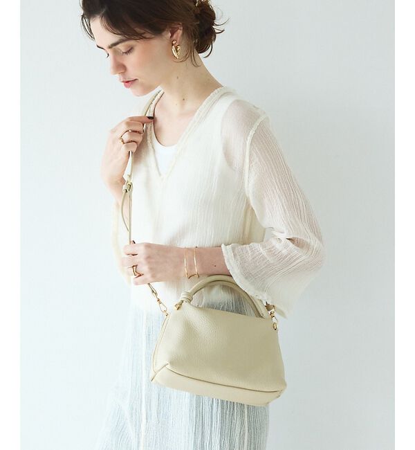 LOWELL things「Muget/ダブルハンドルミニショルダーBAG」|ショルダー・メッセンジャー|アイボリー