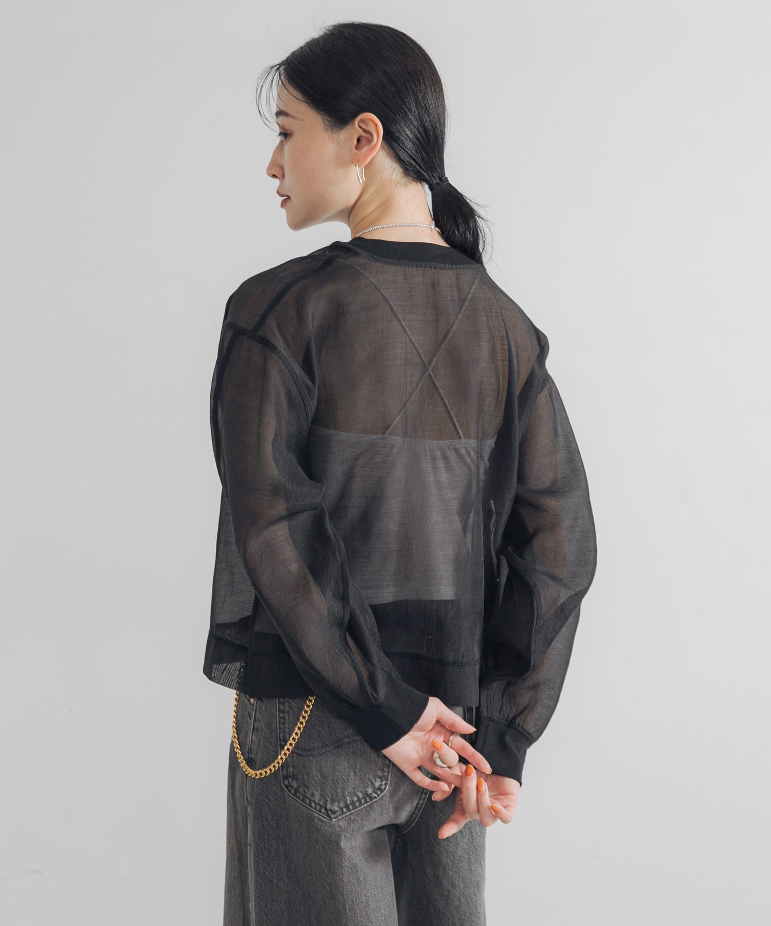 URBAN RESEARCH「オーガンジーシアートップス」|Tシャツ・カットソー|