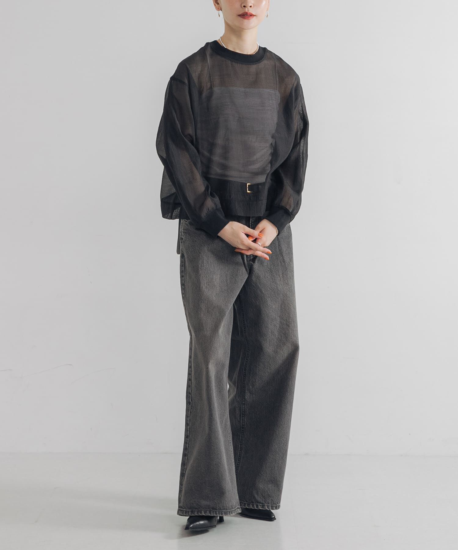 URBAN RESEARCH「オーガンジーシアートップス」|Tシャツ・カットソー|