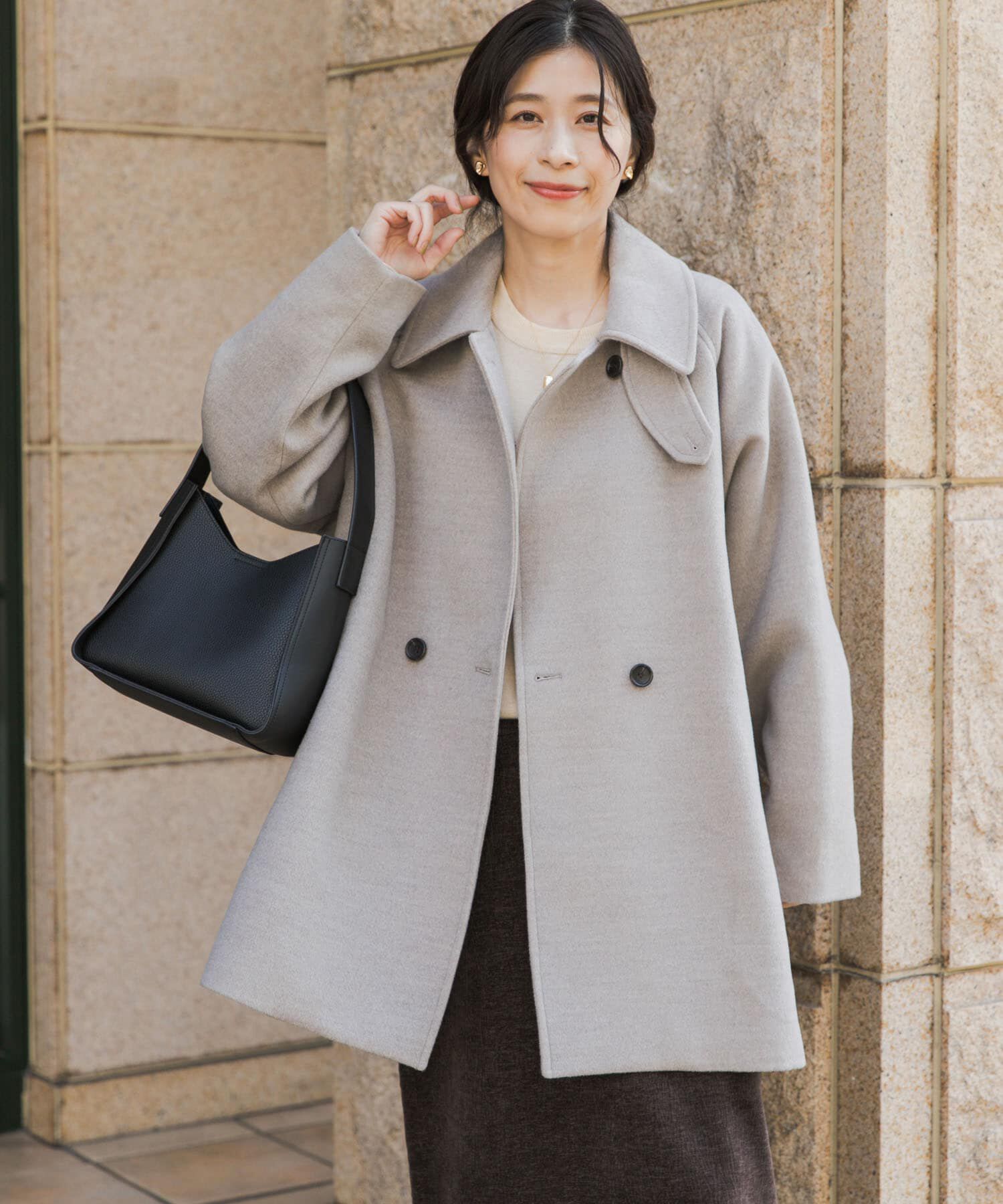 URBAN RESEARCH DOORS「『UR TECH』ミドル丈コート」|ノーカラーコート|