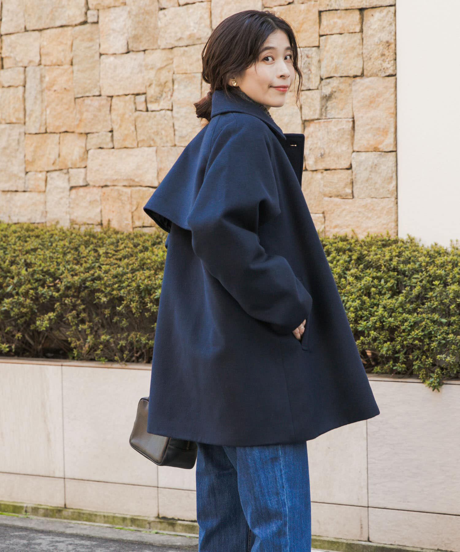 URBAN RESEARCH DOORS「『UR TECH』ミドル丈コート」|ノーカラーコート|