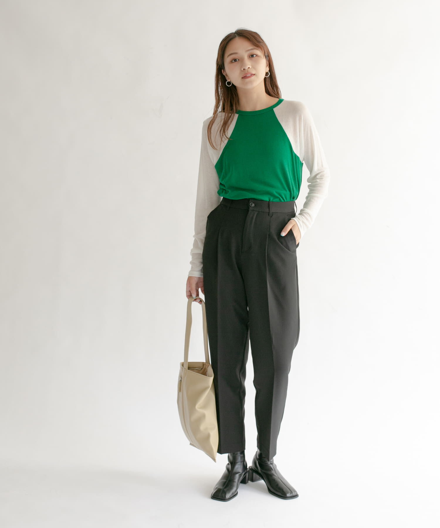  「illi　ワンタックスリムテーパードパンツ」|その他|