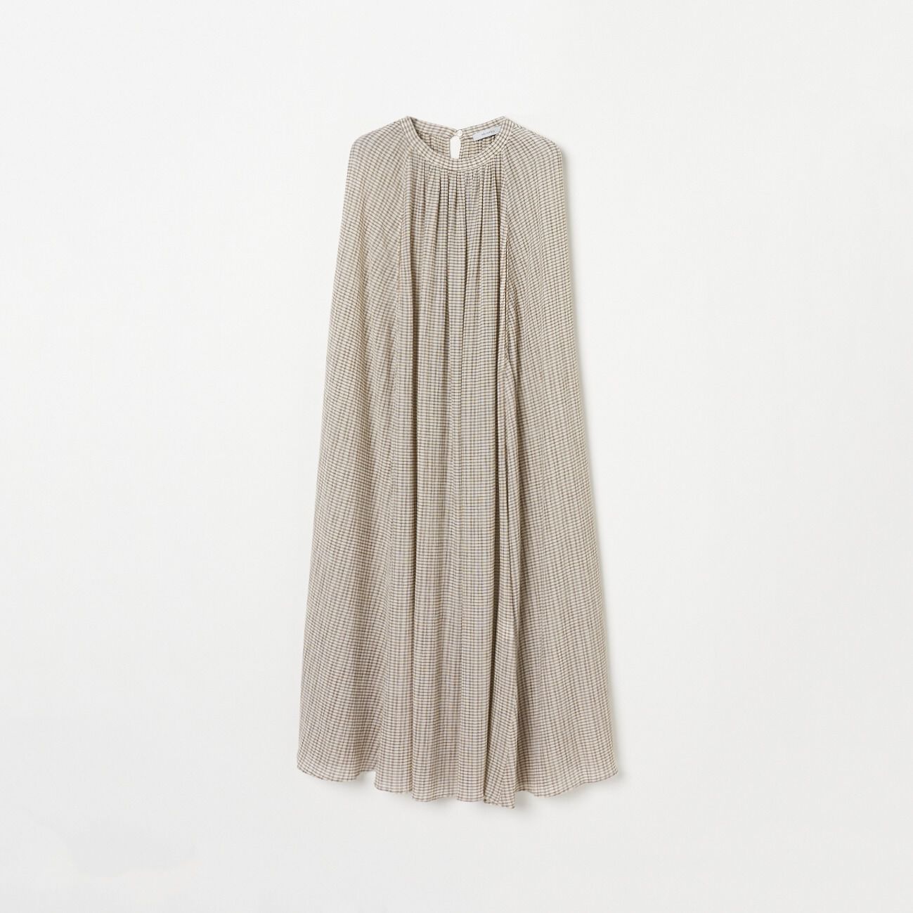 HELIOPOLE「HELIOPOLE CRAPE WINDOWPANE N/S DRESS」|ワンピース|