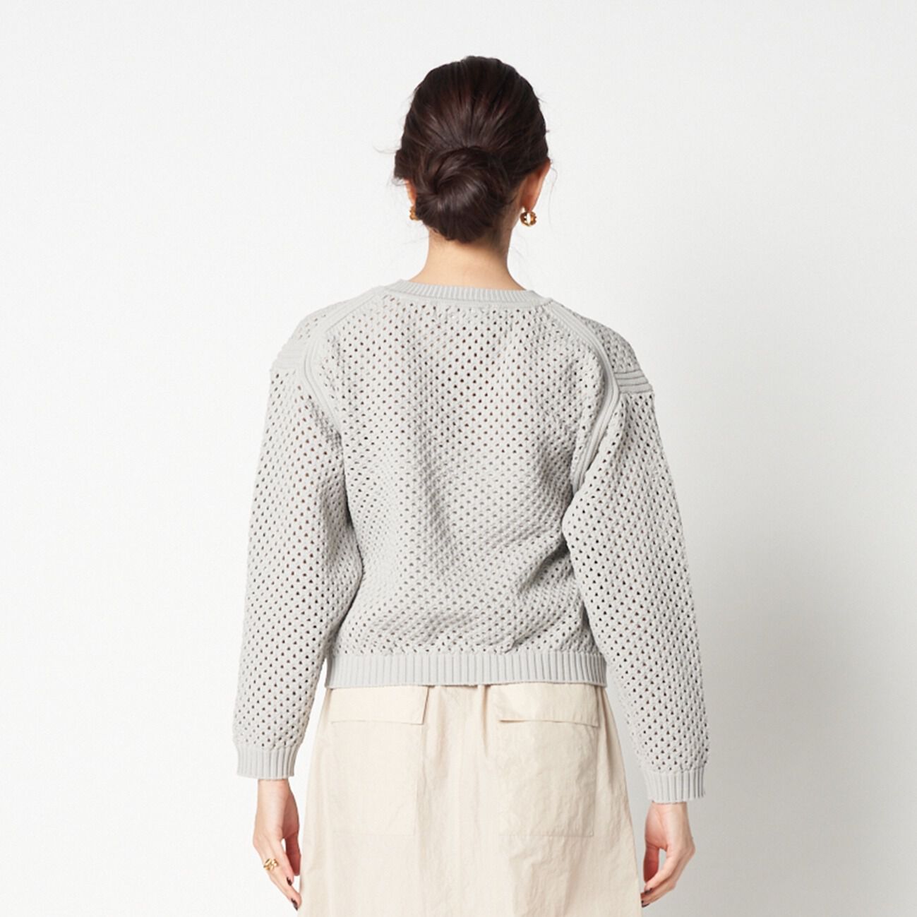 HELIOPOLE「HELIOPOLE EYELET KNIT CREW NECK」|ニット・セーター|