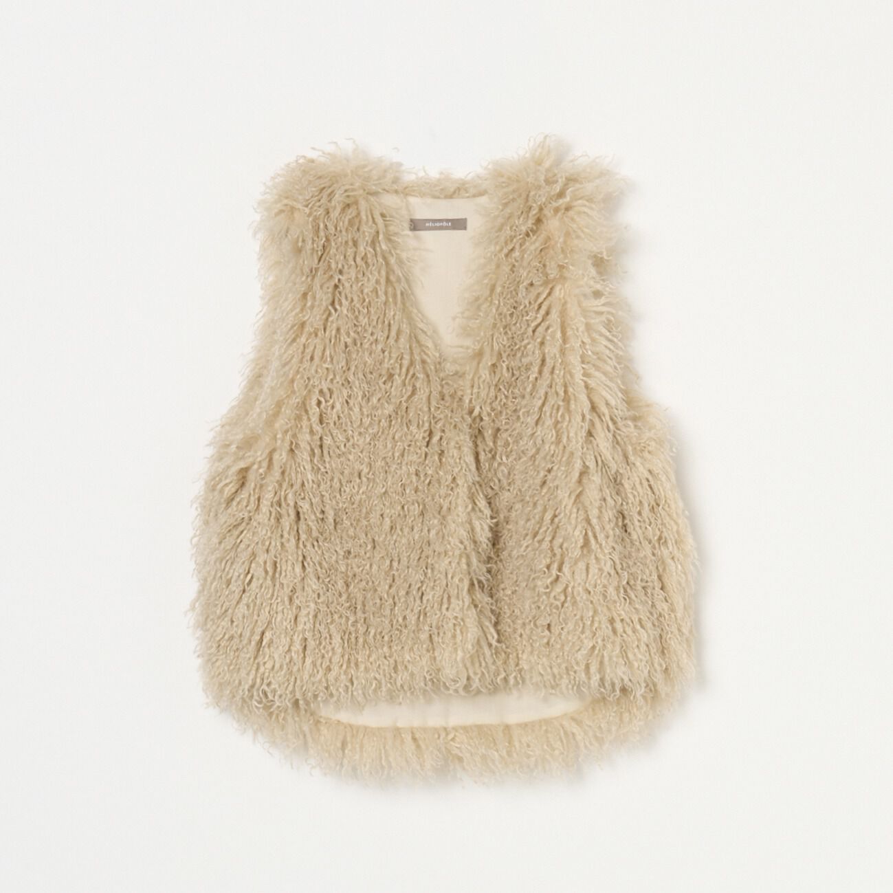 HELIOPOLE「HELIOPOLE SHEEP ECO FUR GILET」|ベスト・ジレ|アイボリー