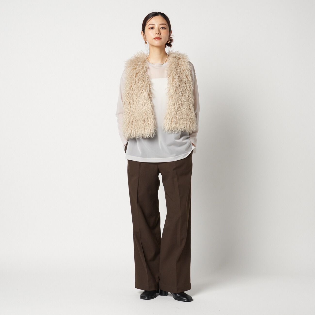 HELIOPOLE「HELIOPOLE SHEEP ECO FUR GILET」|ベスト・ジレ|