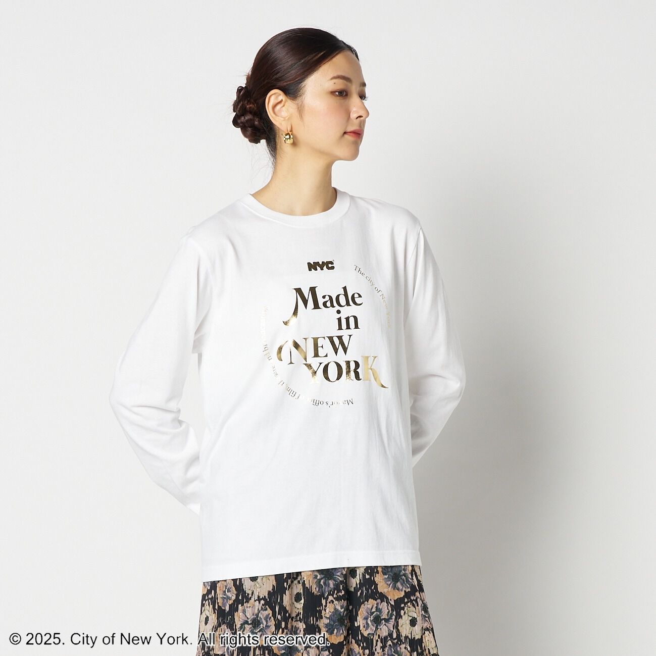  「GOOD ROCK SPEED NYC METALIC PRINT L/S T-SHIRT」|Tシャツ・カットソー|